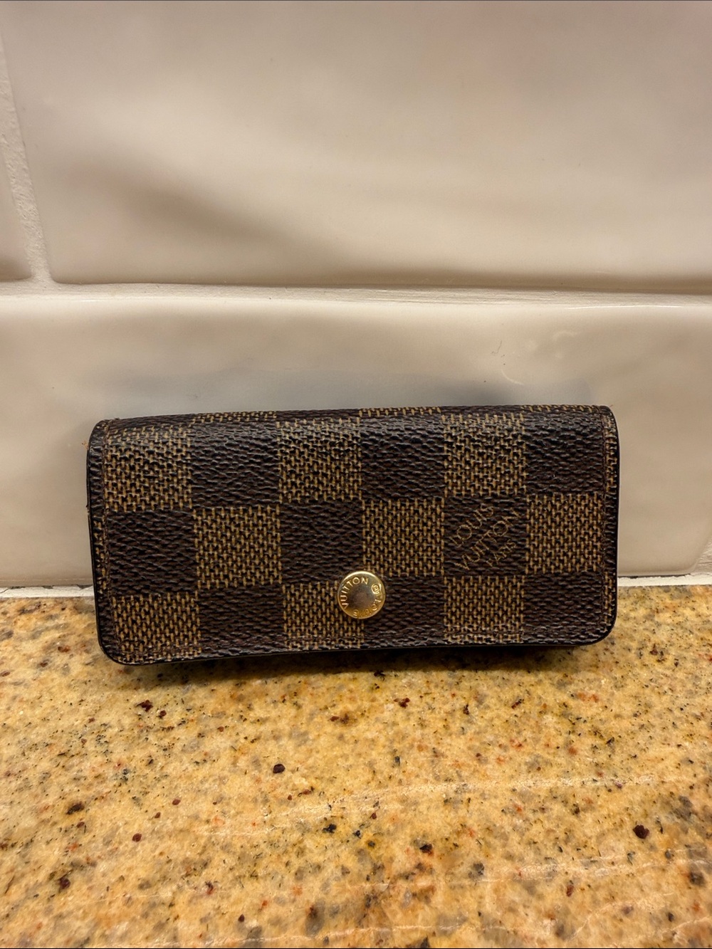 Louis Vuitton Damier Ebene 4 Key Holder - Authentic